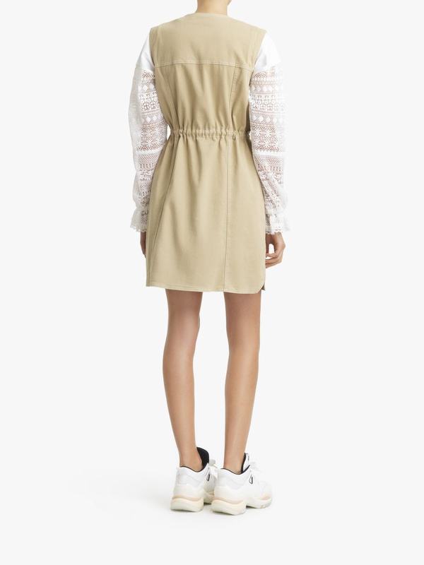 Chloé Vestidos Mujer Ropa Blancas 98% Algodón,2% Elastane LWKM34798